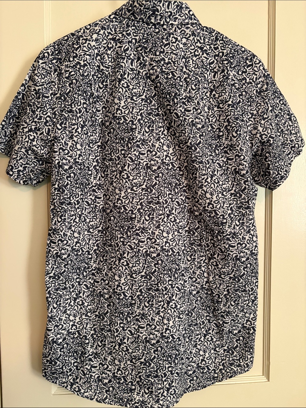 Rodd & Gunn Navy and White Short-Sleeve Printed Button-Down Shirt - Picture 3 of 8